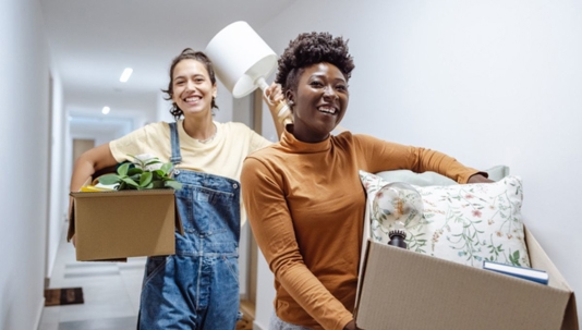 Carrying boxes during spring cleaning